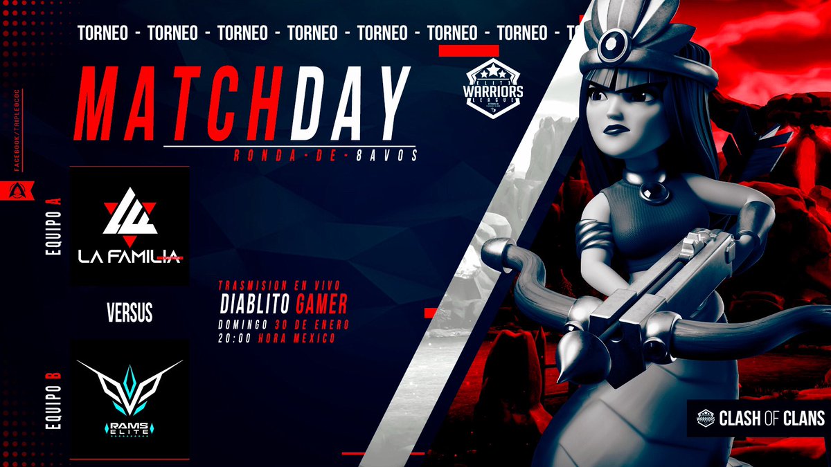 Es Domingo Y El Cuerpo Lo Sabe !! 
EWL les Presenta Mega Guerra!!
🗓 Está Noche
🎮 La Familia 🆚 Rams Elite 
⏰8:00 pm 🇲🇽 
📡 El Diablito Gamer ( Facebook &amp; Twitch ) no tela puedes perder!!
<a href="/EWL_CoC/">Elite Warriors League</a> <a href="/RamsElite01/">╚»★«╝ Rams Elite ╚»★«╝</a> <a href="/familiaperucoc/">La Familia</a>