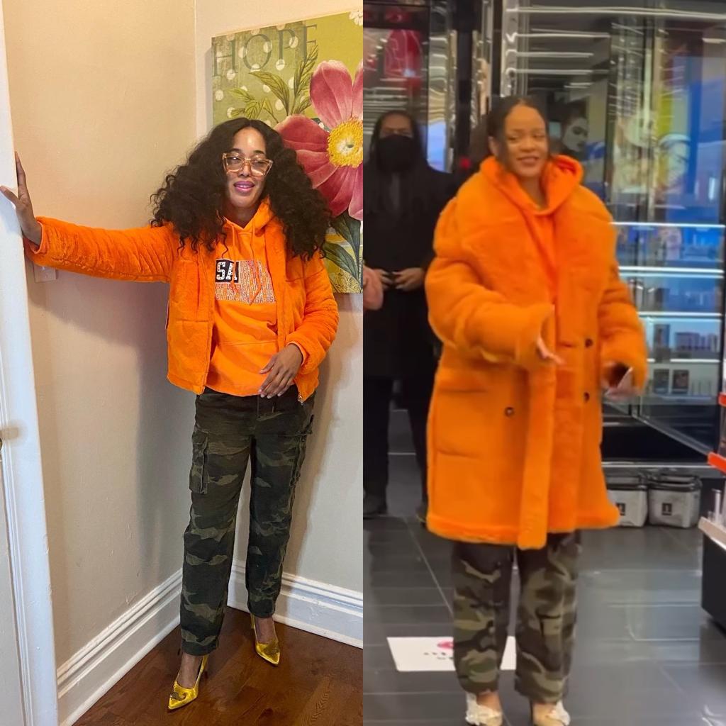 SOstylestory's tweet photo. Rihanna Call Me. I'm ready to make my appearance as a fenty model 🥳
#Rihanna #fenty #Orange 
@rihanna @fentybeauty https://t.co/6xmx7biHoK