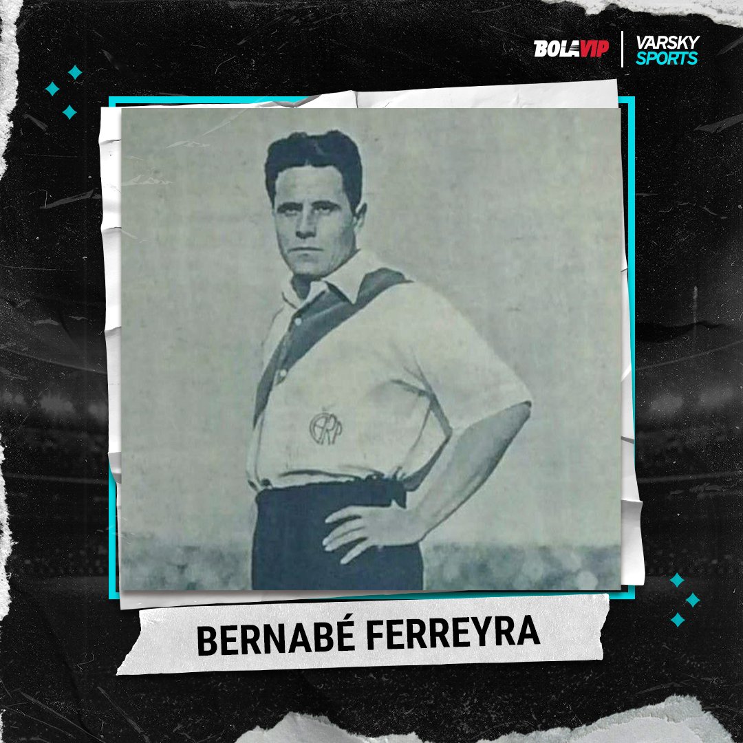 VSportsTM's tweet photo. #LeyendaSports Bernabé Ferreyra. Más goles que partidos jugados. El primer ídolo masivo del fútbol argentino. Trascendió a la camiseta de River. MEGACRACK. https://t.co/vh2WBop4at