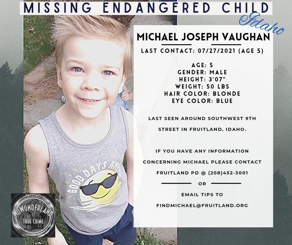 @MissingKids
@FruitlandPolice
#MichaelMonkeyVaughan
#FindMichaelVaughan
#BringMonkeyHome

facebook.com/33794329406210…