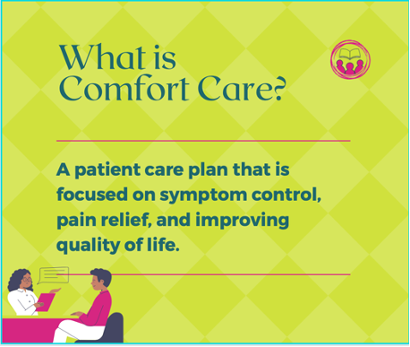 InTouchEU's tweet photo. Defining Comfort Care to kickstart the Comfort Care 2022 Campaign! Comfort care is an approach that focuses on symptom control, pain relief, and quality of life. It does not mean giving up or hastening death rather, 1/2 https://t.co/dnr3JbdHKz