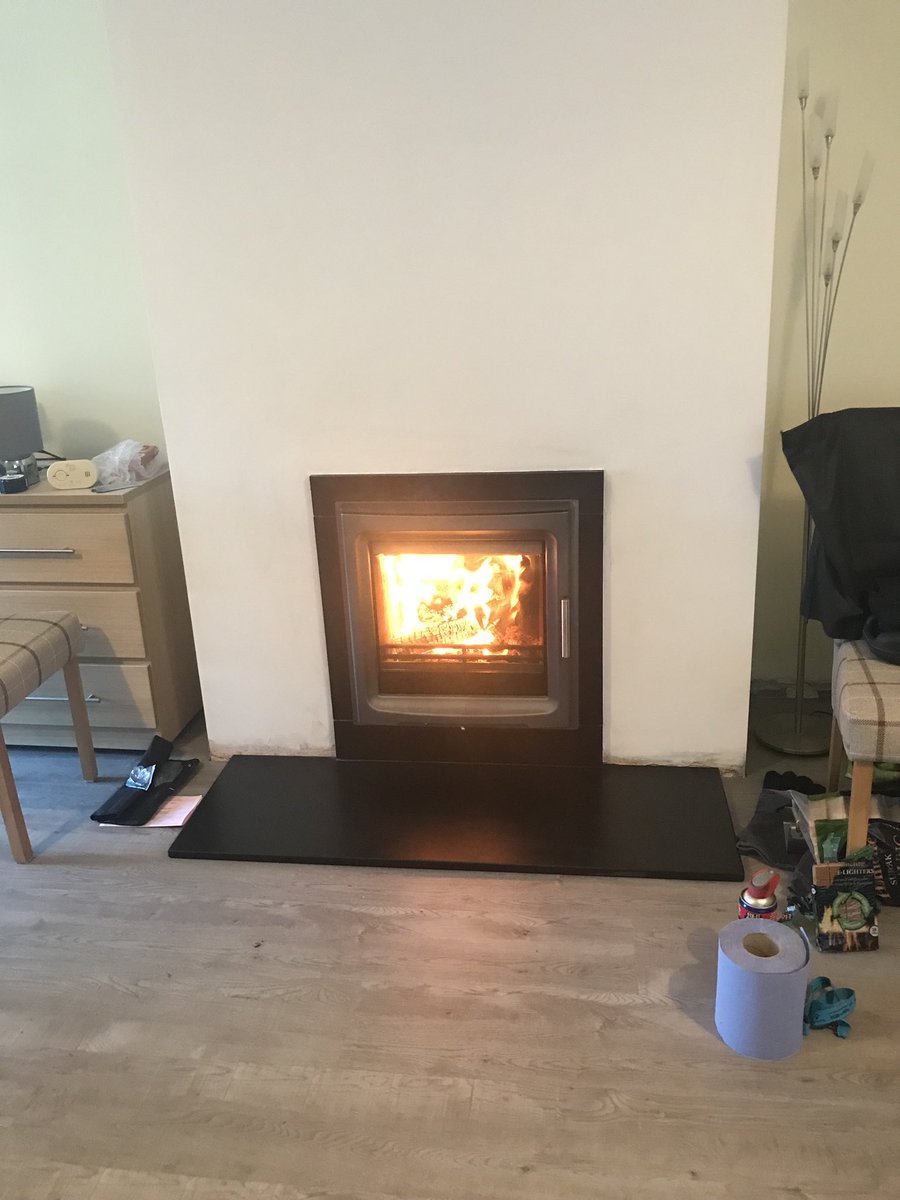A <a href="/cJfires/">Charlton & Jenrick</a> Purevision PV5iW with 4 sided trim, slate hearth, <a href="/specflue/">Specflue</a> chimney liner and <a href="/EurocowlLtd/">Eurocowl Ltd</a> cowl fitted in #bonchurch #isleofwight