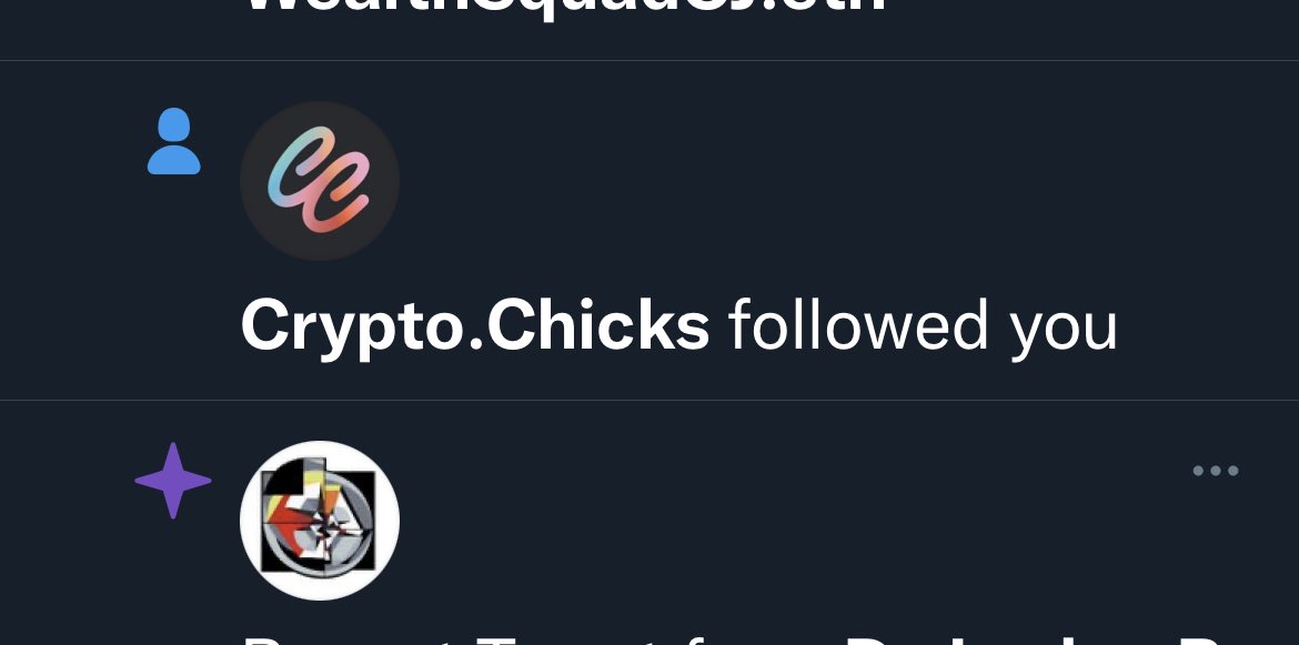 Wow! Thanks for the follow @Crypto__Chicks 🤩