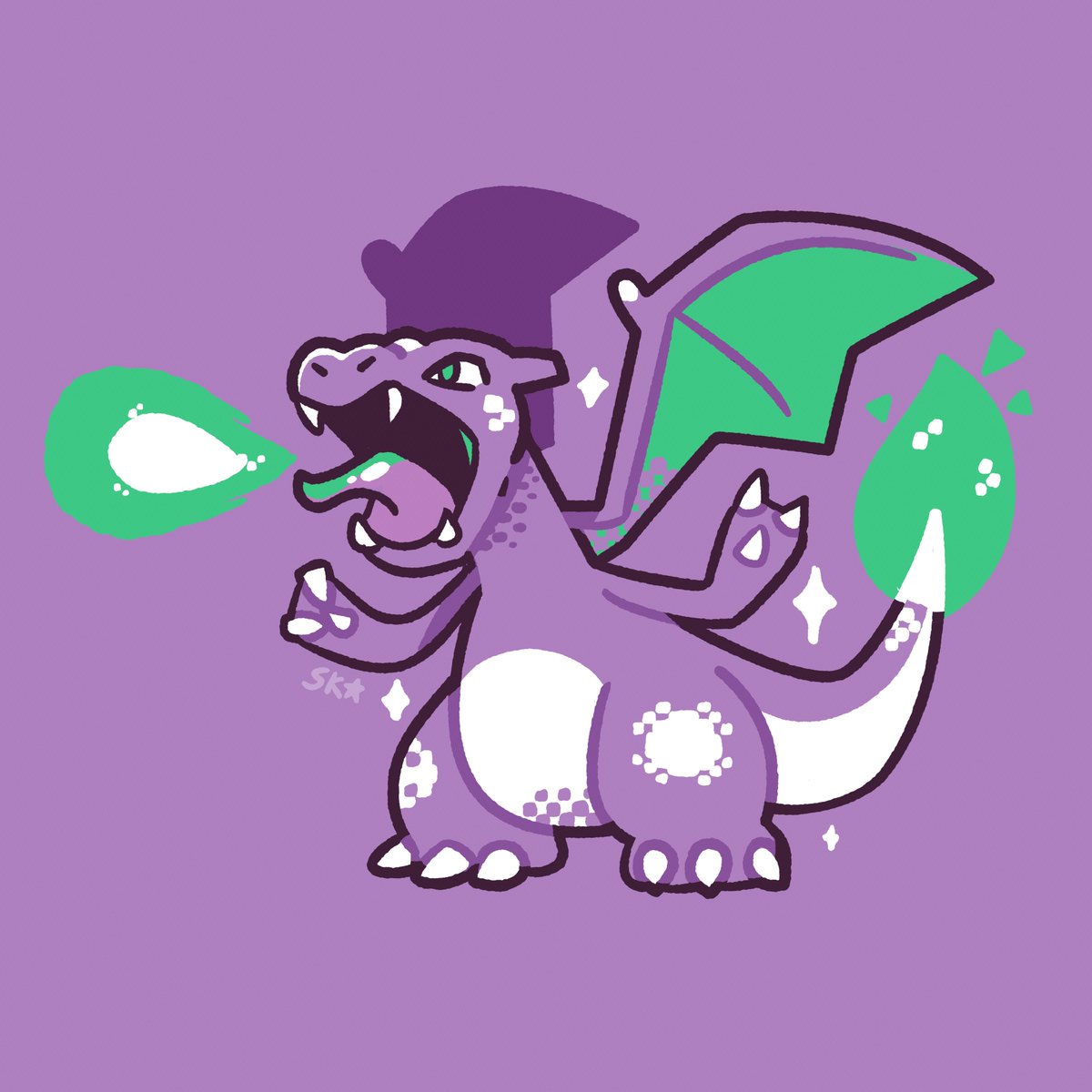 stevedoodled's tweet image. grape charizard ✨🍇