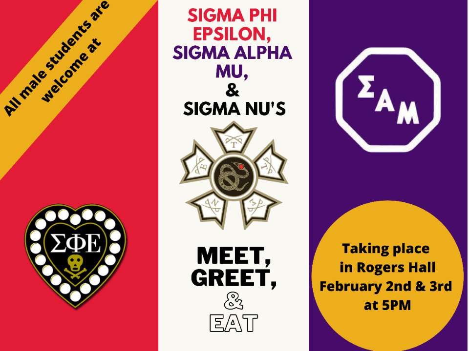 Make sure to come and enjoy some good grub with all of the fraternities this Wednesday and Thursday!