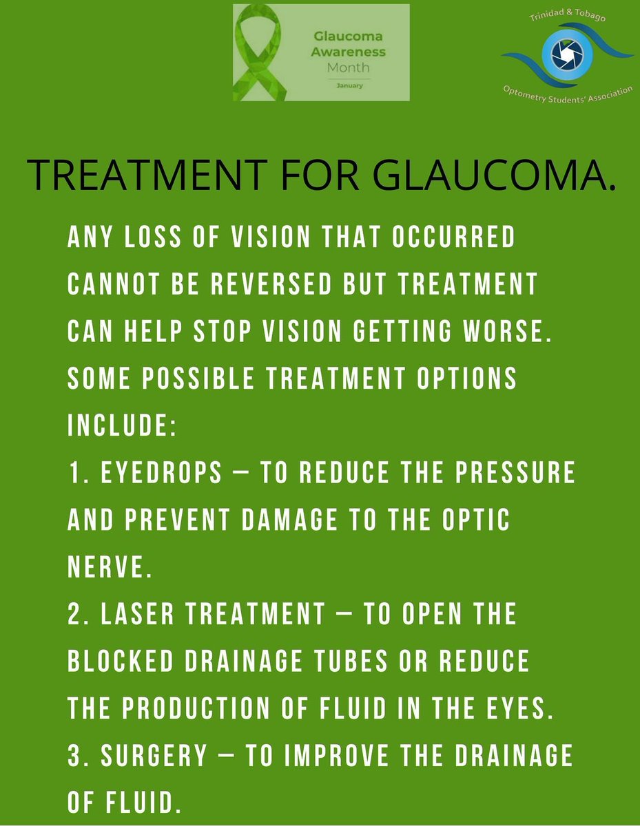 TTOSA_'s tweet photo. Glaucoma can be detected during a routine eye test done by an optometrist even before it causes any noticeable symptoms. It should be done at least every 2years. However, If you have a family history of glaucoma, an eye test is recommended annually.
#glaucomaawarenessmonth https://t.co/Wea0DiqNk1