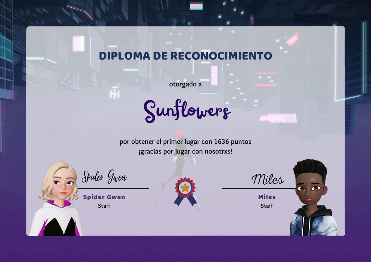 SpiderverseWB's tweet photo. @SunflowersWB FELICIDADES USTEDES GANARON EL MULTIVERSO !!!

Les amamos pupis https://t.co/f1P5apUHUl