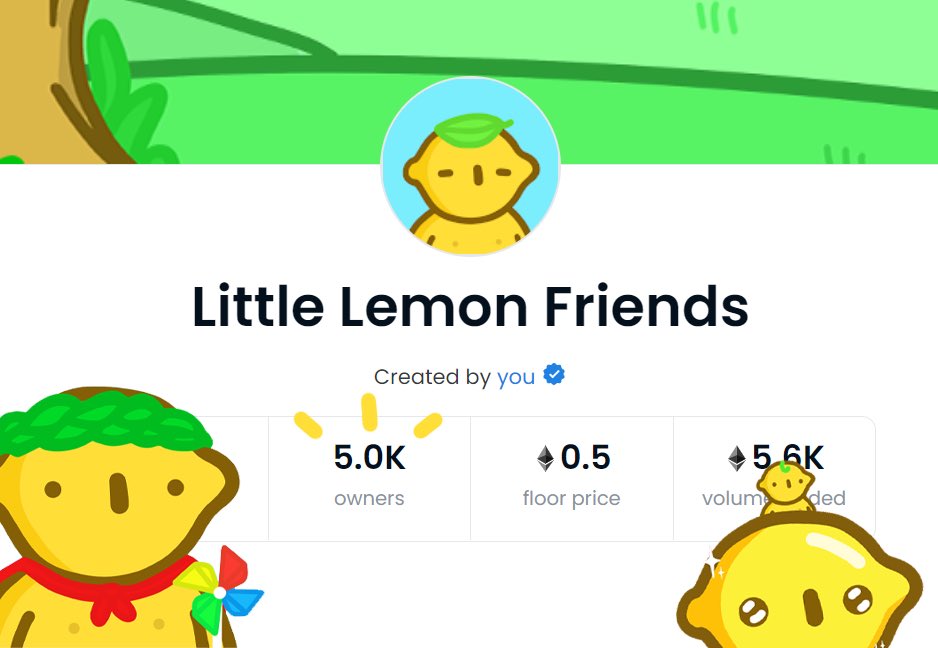 5k unique holders! WE LOVE THE LEMUNS 💛