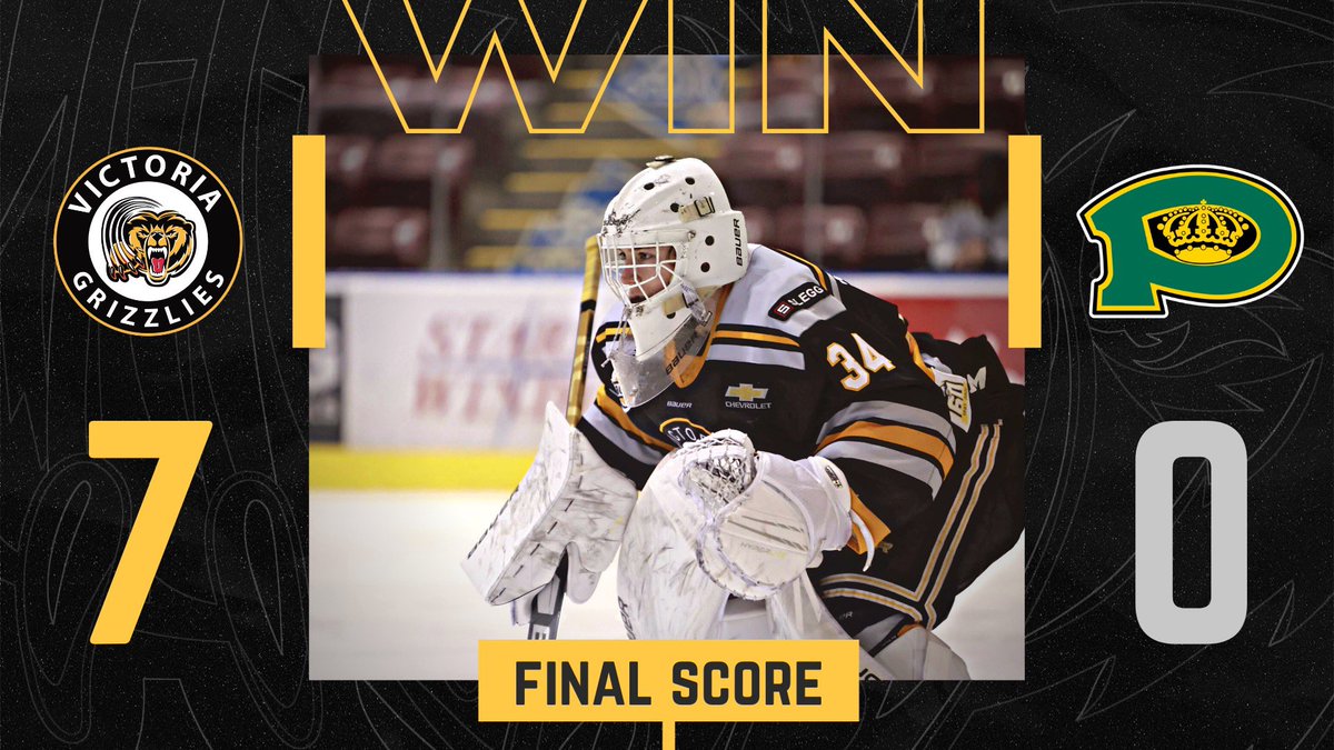 Final from the Q Centre the Victoria Grizzlies defeat the <a href="/BCHLKings/">Powell River Kings</a> 7-0. 

Final shots 41-31 Grizzlies