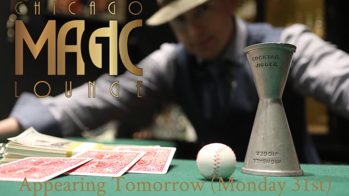Looking forward to performing my bar magic set(s) <a href="/Chi_MagicLounge/">Chicago Magic Lounge</a> this Monday night! Stop by, get a cocktail, and enjoy the show. #chicago #magic