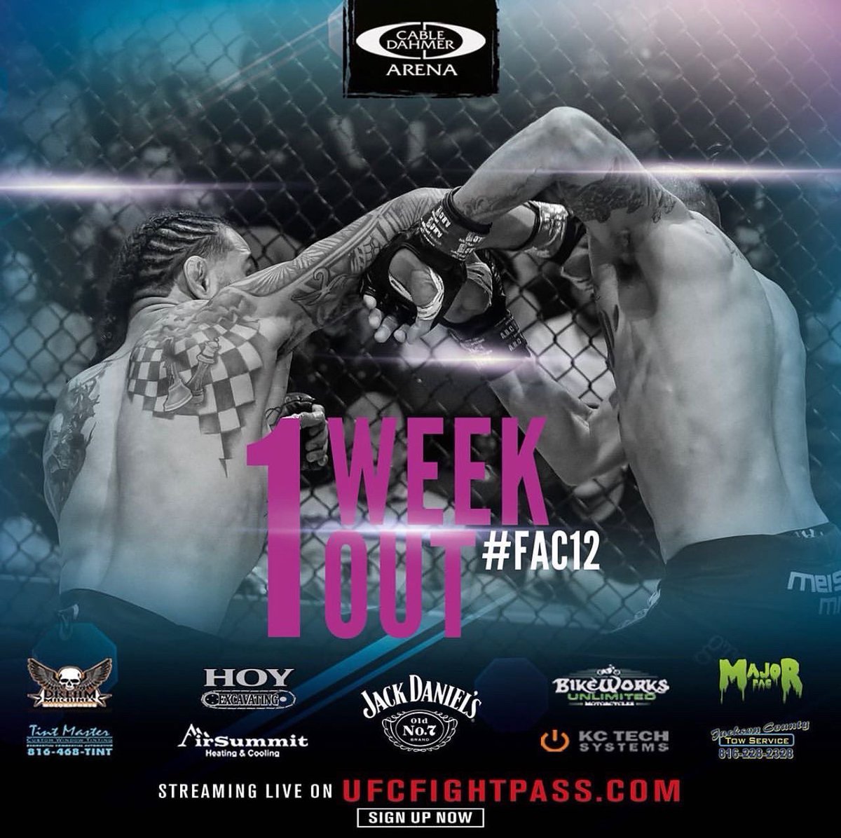 FactoryXMTMMA's tweet photo. 🌟 ONE WEEK 🌟 @joshfremd makes his #fac_mma debut in front of the Boss @danawhite #LookingForAFight &amp; @nelkboys LIVE on @UFCFightPass starting at 4pm MST! #FactoryX #Xonthechest #FAC12 https://t.co/fKc3Pe3Ie7
