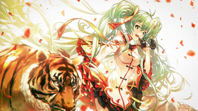 虎年吉祥 #女の子 #VOCALOID #初音ミク https://t.co/ixqifAVRaH 