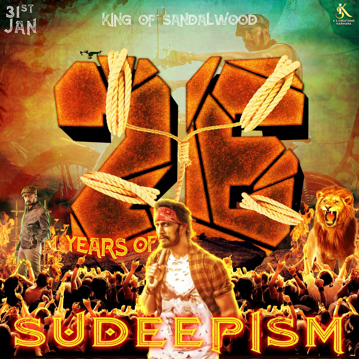 KaddaSHIVAMOGGA's tweet photo. Success is when we reach goal frm nothing to everything, @KicchaSudeep Boss primarily had lot of pains,people from industry mocked him as iron leg bt now same industry is praising him by calling golden leg!true inspiration! #VikrantRona #26YearsOfSudeepism 😍 https://t.co/PslqaO7Dt7
