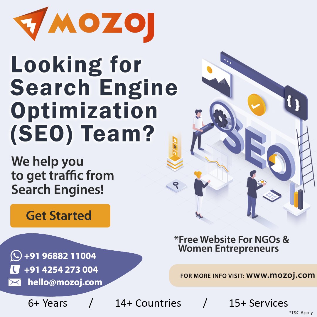 Mozoj_labs's tweet photo. Looking for an SEO Company? To optimize Your website? We are here! Just one click away. 
https://t.co/lFTYZdYdfu | +91 96882 11004
#mozoj #Mozoj_it #mozoj_itconsulting #SEOCompany #seo #searchengineoptimization #coimbatore #ooty #karamadai #mettupalayam https://t.co/XivyRaoVWN