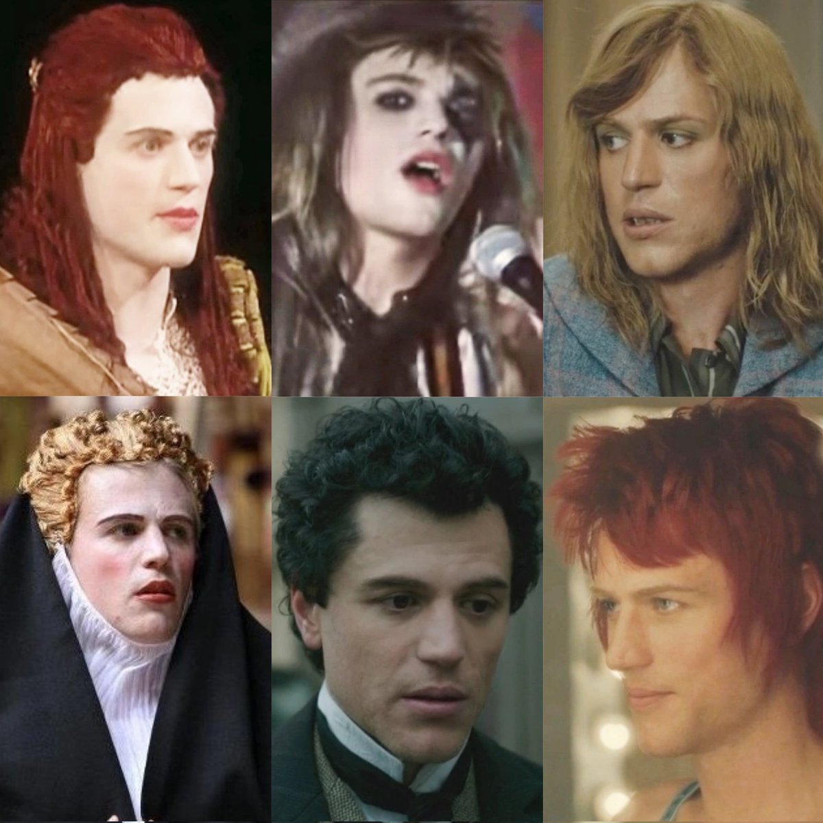 jflynnworld's tweet photo. #JohnnyFlynn #wig #BrownTroutBlues #RichardIII #TwelfthNight #Stardust2020 #Genius2017
Johnny's characters in wigs. https://t.co/0jyJwOnEP6