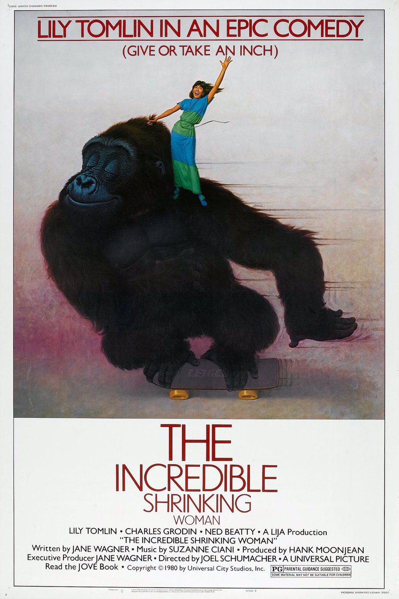 FilmNewsNos's tweet photo. 🎬MOVIE HISTORY: 41 years ago today, January 30, 1981, the movie ‘The Incredible Shrinking Woman’ opened in theaters!

#LilyTomlin #CharlesGrodin #NedBeatty #HenryGibson #ElizabethWilson #MarkBlankfield #MariaSmith #PamelaBellwood #JohnGlover #RickBaker https://t.co/2r6Qikyy4T