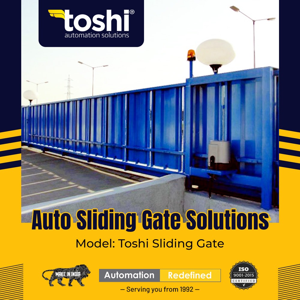 Toshi Automation Solutions presents #Automatic #SlidingGates devised to meet modern requirements of #interior design by providing practical and cost effective #trafficmanagement solutions. These are ideal for #office #buildings, shopping #malls, apartments, #hotels, #restaurants
