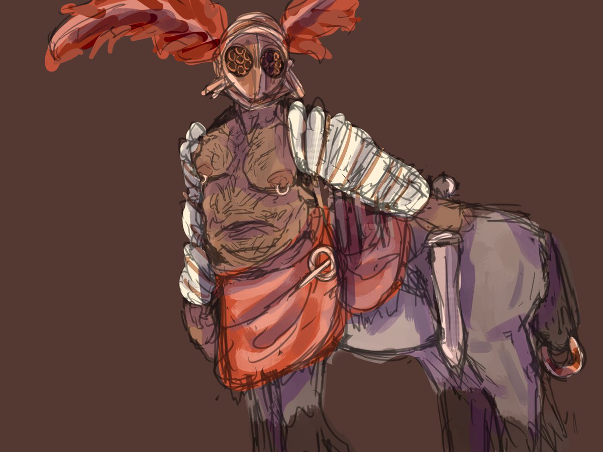 Centaur man, very much thinking of making him a dnd character. His name is Nerve
#DnDcharacter #dndart