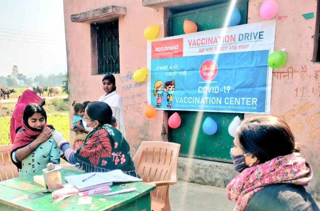 saurabhiirm's tweet photo. In #Nawada district the volunteers of @ActionAidIndia facilitated #Covid_19 #vaccination of 215 adolescents through organizing camps in Govindpur block in association with the health department. @sndeep @arbind11644018 @wasizeba01 @dipalisharma02 @prk_2016 https://t.co/2VrQb5G7ry