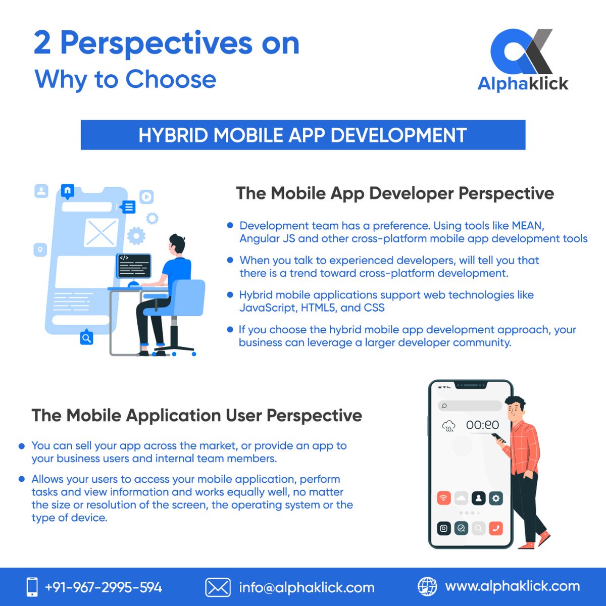 alphaklick1's tweet image. Two reasons a business should choose the Hybrid Mobile Application Development approach to projects.

#hybridappdevelopment #frameworks #programmingframeworks #appdevelopment #appdevelopmentframeworks #mobileappdevelopment #hybriddevelopment #alphaklicksolution #jaipur #APAC