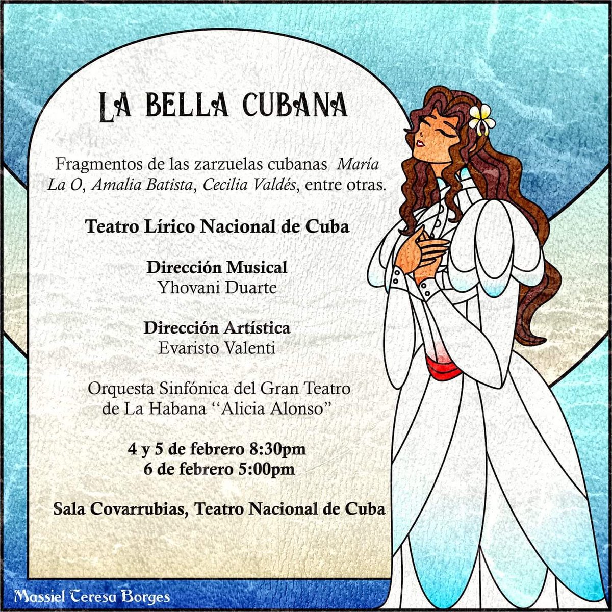 Con el espectáculo LA BELLA CUBANA el Teatro Lirico Nacional Cuba inicia celebraciones por 60 aniversario de su fundación y 90 del estreno de Cecilia Valdés. Una selección de piezas de la zarzuela y canción cubanas distinguirán  funciones del 4, 5 y 6 de febrero en <a href="/TNCubaOficial/">Teatro Nacional de Cuba 🇨🇺</a>