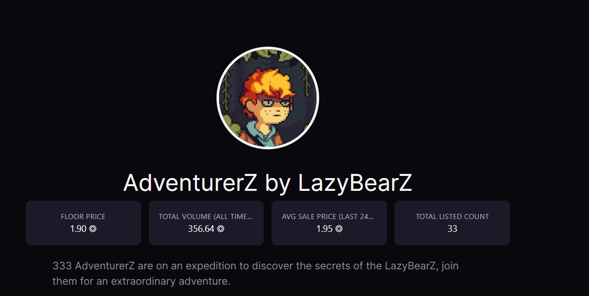 LazyBearZNFT's tweet photo. 24 hours after the listing of the "AdventurerZ" free mint... ✨

The BearZ have diamond paws.🍃💎 https://t.co/wlBtjU4Qkg