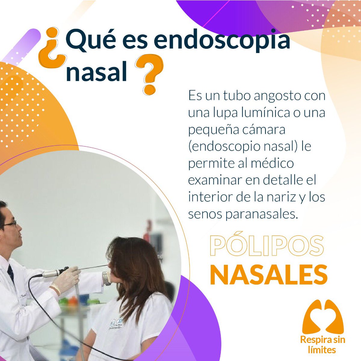 AyudaaRespirar's tweet photo. #Endoscopianasal es un tubo angosto con una lupa lumínica o una pequeña cámara (endoscopio nasal) le permite al #médico #examinar en detalle el interior de la #nariz y los #senosparanasales .
#EducaciónAlPaciente #RespiraSinLimites https://t.co/StIOXJG4o9