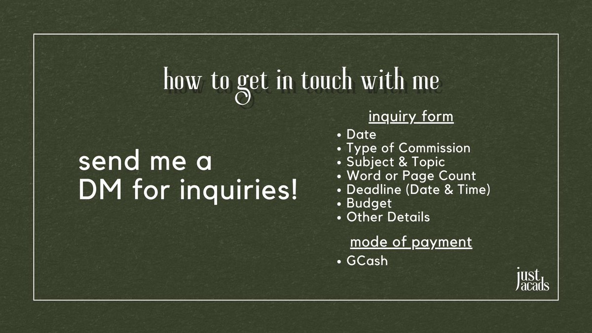 Just Acads | Write Ups, Research & Thesis tweet media