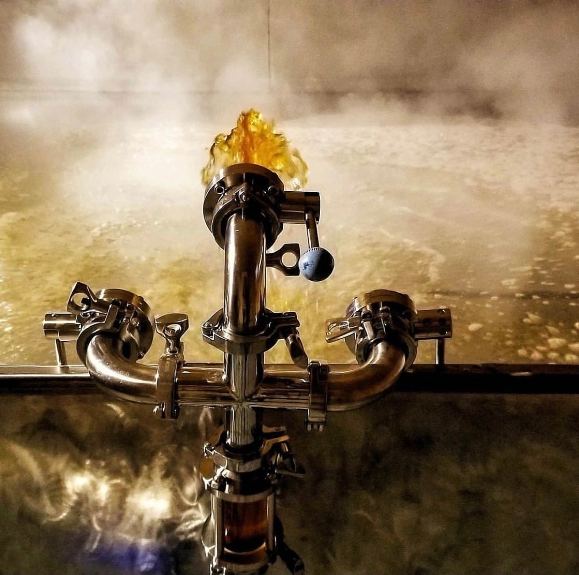 We took advantage of the recent dip in temperatures to take our coolship, lovingly dubbed the Crunkship, for a spin. 🚀

Got questions about spontaneous fermentation? Drop 'em in the comments and our Brewmaster Peter Kiley will answer them in an upcoming Q&amp;A!