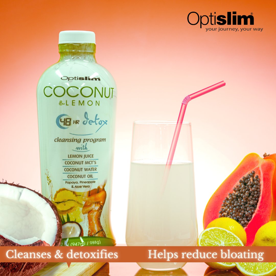 OptislimAUS's tweet photo. 48hr Coconut &amp; Lemon Detox water! Cleanses &amp; detoxifies. Helps reduce bloating. ⁠For more: https://t.co/SfV3Rr3gV3

⁠#detoxwater #optislimau #bloating #reducebloating #cleansingwater #coconutwater #lemonwater #weightlossjourney #dietarysupplement #detox https://t.co/j8wjrjA3q4