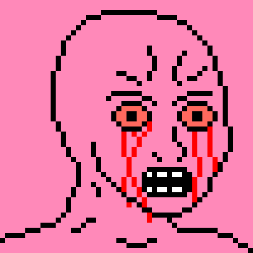 wojeknet's tweet photo. fully onchain ethereum collection, 500 mints available for series #0. dont end up looking like pink wojak, mint now before they run out
#NFTs #NFTCommunity #Ethereum #Crypto #cryptocurrency #wojak https://t.co/7HEqeUE98N