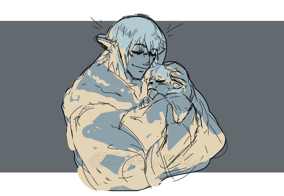 [request: more haurchefant with baby pls it heals my soul] cool tip to keeping your ishgardian baby warm: blanket