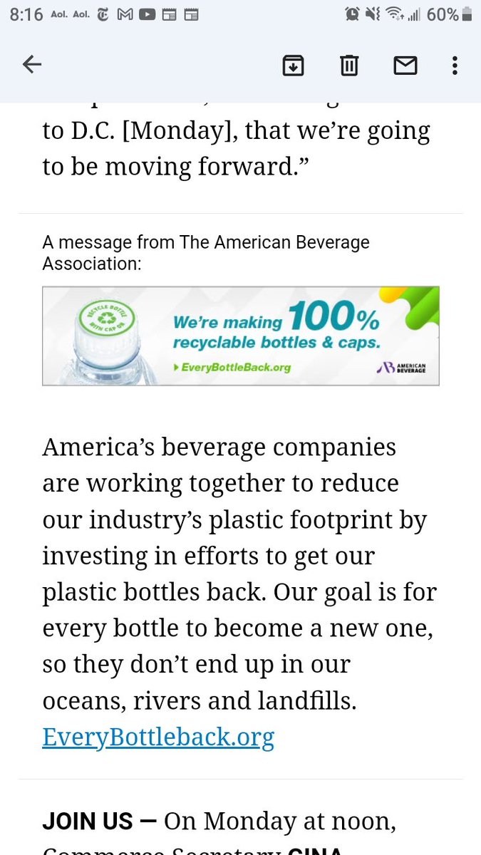 Janet_MASSPIRG's tweet photo. I learn a lot reading @politico ,now I offer a lesson to @AmeriBev whose ads are all over it: if you want "every bottle back" it's truly simple--support the #bottlebill @MarjorieDecker @cindycreem #containerdeposits #mapoli https://t.co/2P9HOegZOg