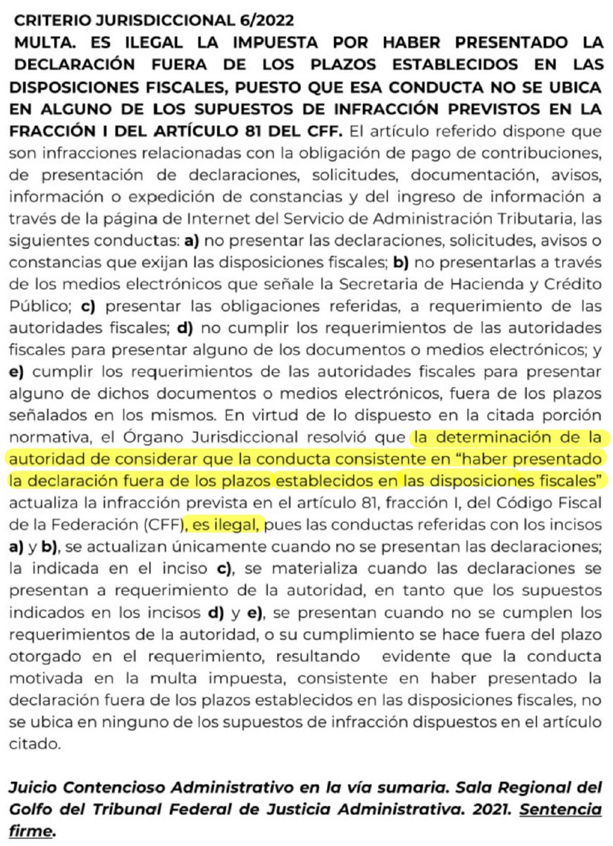 Mtro_MarcosGtz's tweet photo. ¿Recuerdan que el SAT anduvo multando por haber presentado la declaración fuera de los plazos establecidos en las disposiciones fiscales?

Pues ya están fluyendo las sentencias que declaran ilegales esos caprichos. https://t.co/NRF7f92dLO