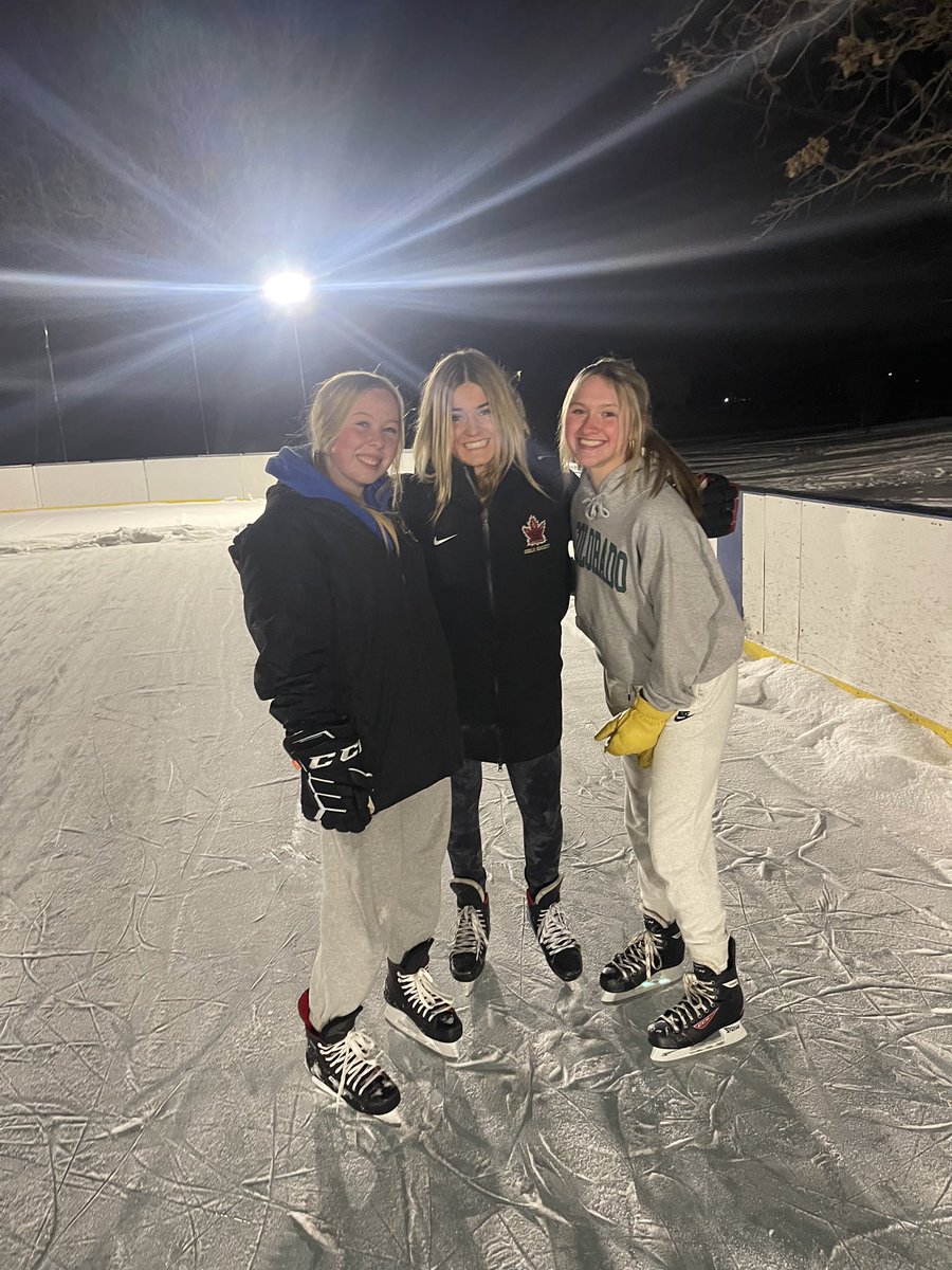 Crimson Hockey Player <a href="/_bellashipley/">Bella Shipley</a> is Teaching two of our Crimson softball players <a href="/AlissaWernz/">Alissa Wernz</a> <a href="/HansenTarin/">Tarin Hansen</a> the love of outdoor ice/hockey #HappyCoach #CrimsonFamilyisReal #CrimsonFamily 
<a href="/MG_Girls_Hockey/">Crimson Girls Hockey Booster</a> <a href="/SoftballCrimson/">Crimson Softball</a> <a href="/MGActivities/">Crimson Activities</a>