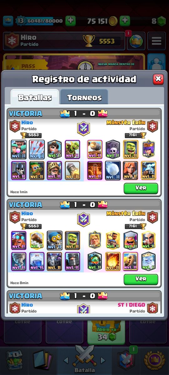 Gg barrida 6-0🔥😍
#ClashRoyale