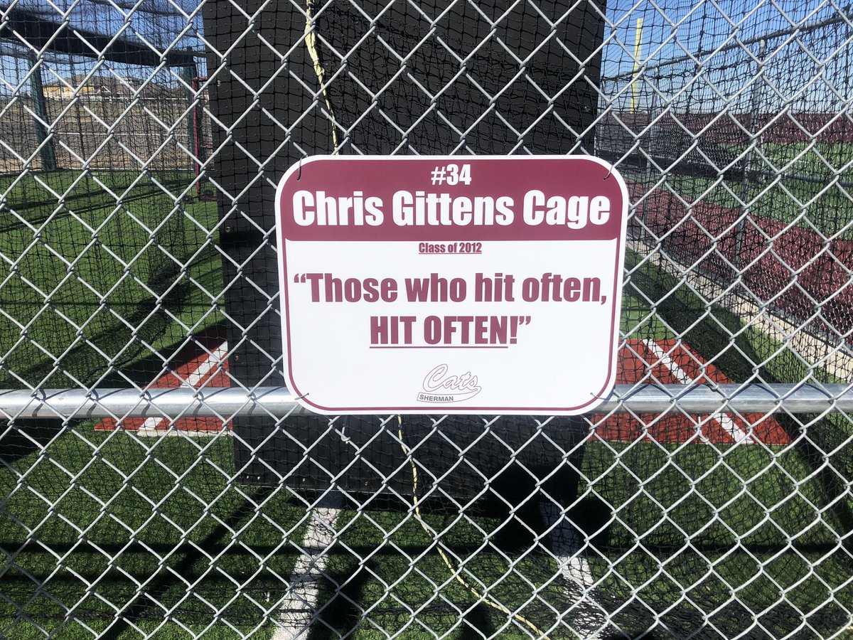 SHBearcatBSB's tweet photo. Officially Named the Cages today!  So many amazing hitters have come through SHS. Here are three of the best. No more Cage 1, Cage 2, and Cage 3 on the practice plan. #RespectThoseWhoLayTheFoundation https://t.co/Q38h3dPAKN