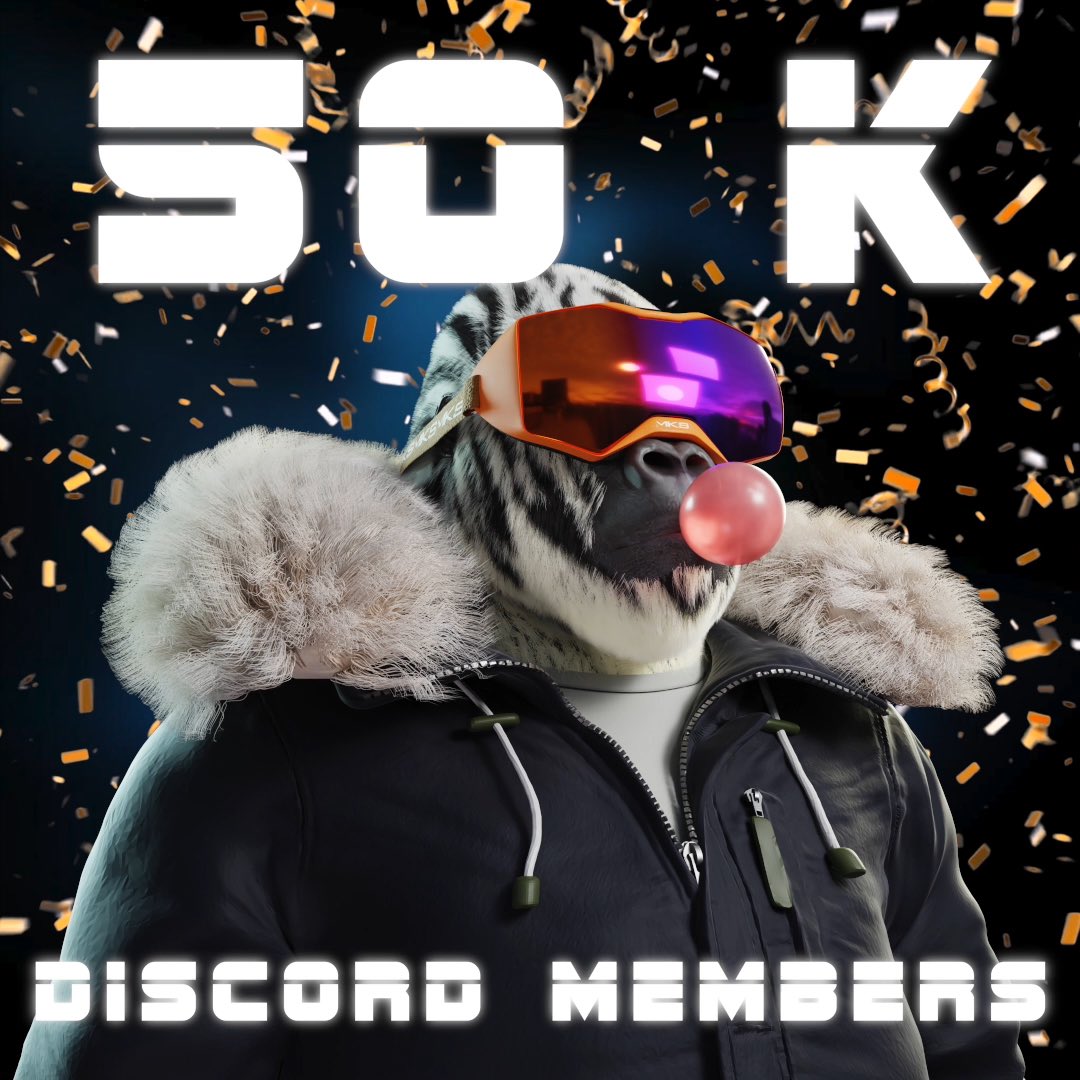 MetaKongSociety's tweet photo. DEAR KONGS 🦍🌙🚀
What an unbelievably great community we have built. In just 48 hours we have reached more than 50,000 members! 🎉 ( 59,013 to be exact ) https://t.co/FP8XJgV63W