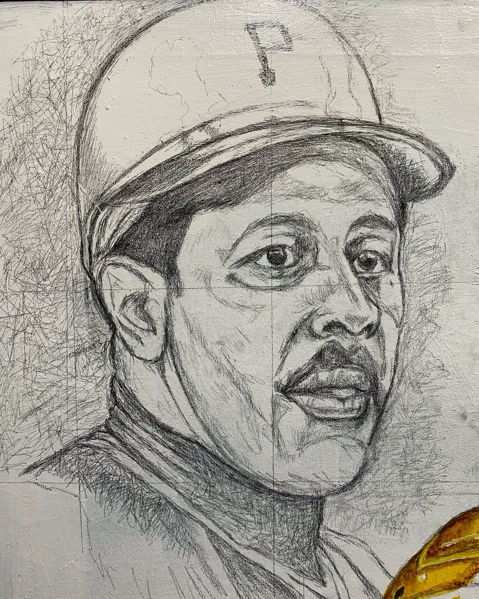 LarryKlu's tweet photo. Progress on my @Pirates sketch of #CaptWillie aka #Pops #letsgobucs #sportsart #mlbartwork https://t.co/a4cYj3RfjT