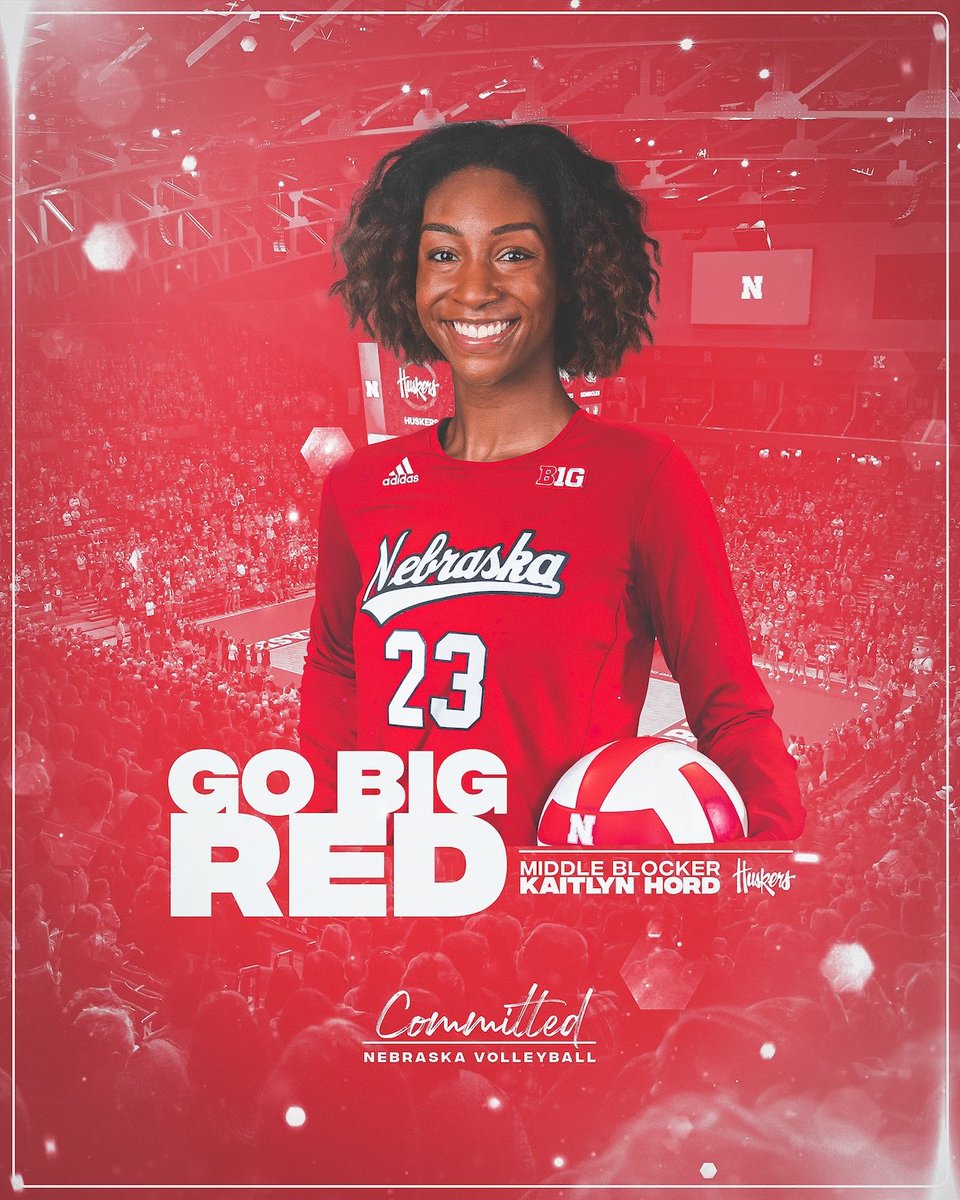 Nebraska Volleyball (@huskervb) on Twitter photo 💥 BOOM 💥
Four-time All-American middle blocker <a href="/kait_hord/">Kaitlyn Hord</a> is officially headed to Lincoln.
Join us in welcoming our newest Husker! #GBR 💥 BOOM 💥
Four-time All-American middle blocker <a href="/kait_hord/">Kaitlyn Hord</a> is officially headed to Lincoln.
Join us in welcoming our newest Husker! #GBR