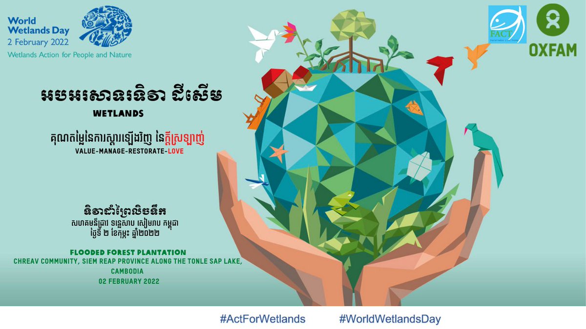 RiversTROSA's tweet photo. #Communities are always at the forefront of #ActforWetlands &amp; their leadership is key. 
@OxfamWater @RiversTROSA  #FACT are collaborating to mark the #WorldWetlandsDay  
@OxfamKH
 #ForNature #GenerationRestortion 
@RamsarConv https://t.co/aOGArytX2C