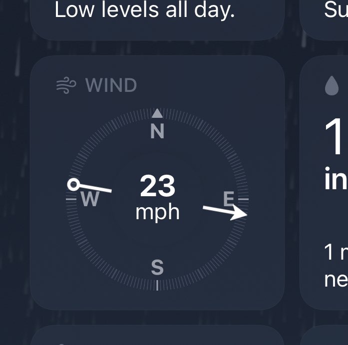 Me driving home from work thinking I’m a dumb bitch cos I can’t drive in a straight line: 
The weather: