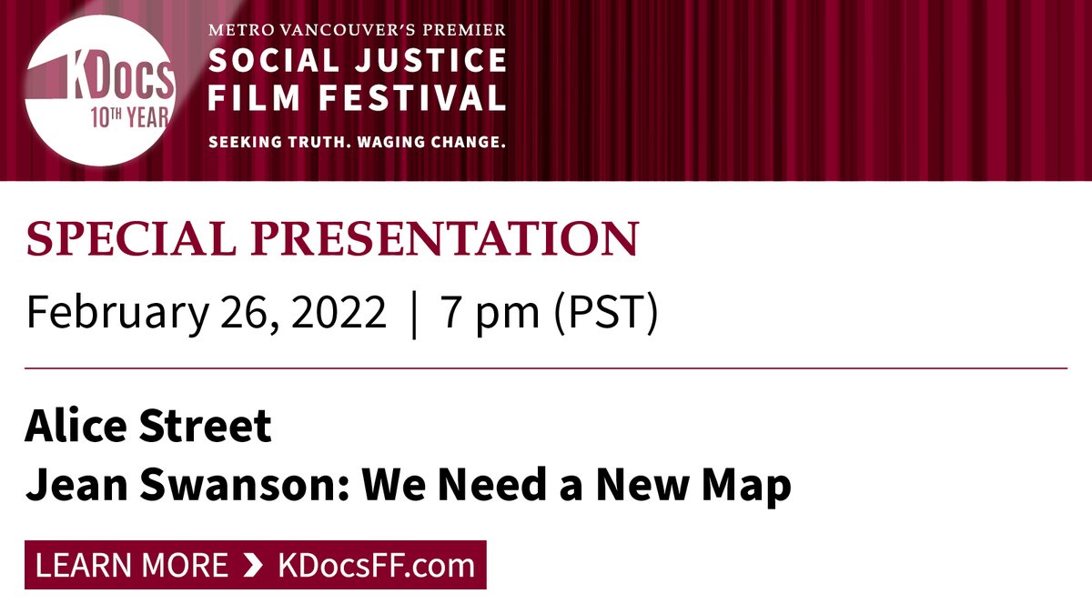 KDocsFF's tweet photo. => https://t.co/EcmmBjljVd <=
Don't miss #SpencerWilkinson's ALICE STREET &amp; @TeresaAlfeld's  JEAN SWANSON: WE NEED A NEW MAP @ #KDocsFF2022. LIVE Q&amp;A Feb 26 with Wilkinson, #PanchoPescador &amp; #DesiMundo, @B_Gabriel_Art, &amp; @JeanSwanson_. #Oakland #Gentrification #ArtAsResistance https://t.co/2g4PySCarz