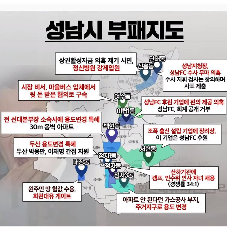 이재명이 대통령되문 이게 대한민국 부패지도 되는 겨...