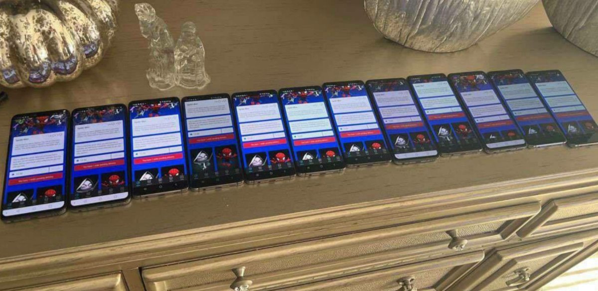 jjenkens's tweet photo. @advitmehla123 @veve_official This pic was circulating today.  That's 12 drops collected from this afternoon and who knows how many botted phones they have.  Yeah.. nothing to see here, huh??  You're either a botter yourself, or incredibly naive. https://t.co/KCdkkn16do