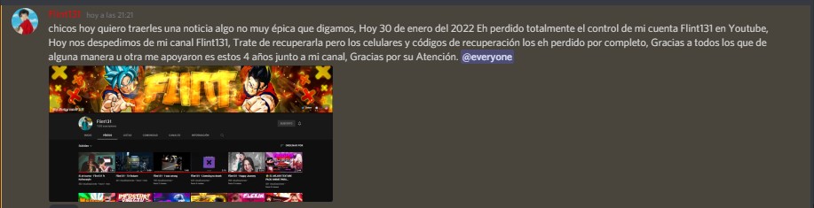 Adiós Flint131 Te extrañe por siempre.