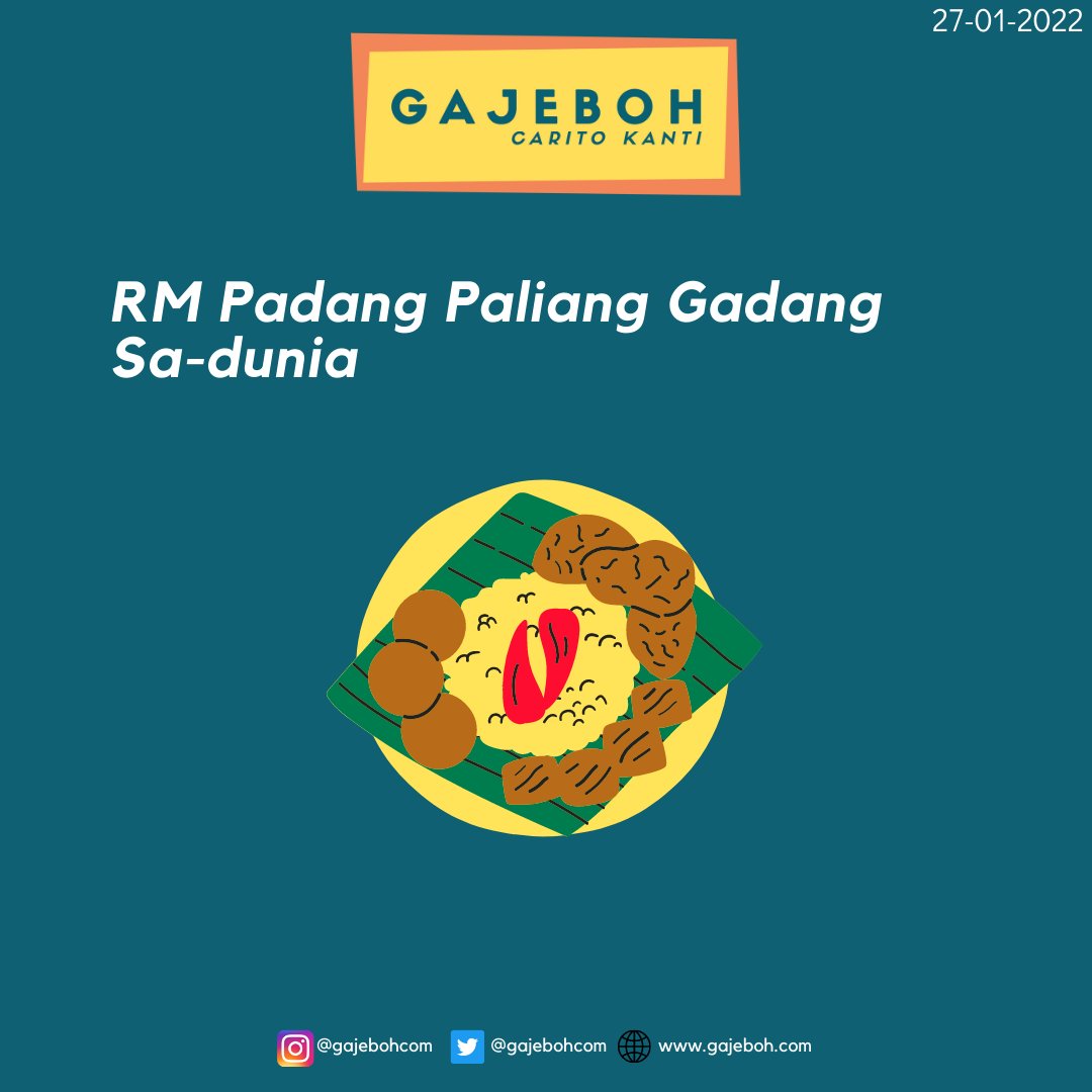 gajebohcom's tweet photo. Sabara gadang RM Padang ko bisa yo?

#minanglipp
#minangrancak
#minangbana
#beritaminang
#minangmaimbau
#sumbar 
#bahasaminang
#gajebohcom https://t.co/VABW5F25La
