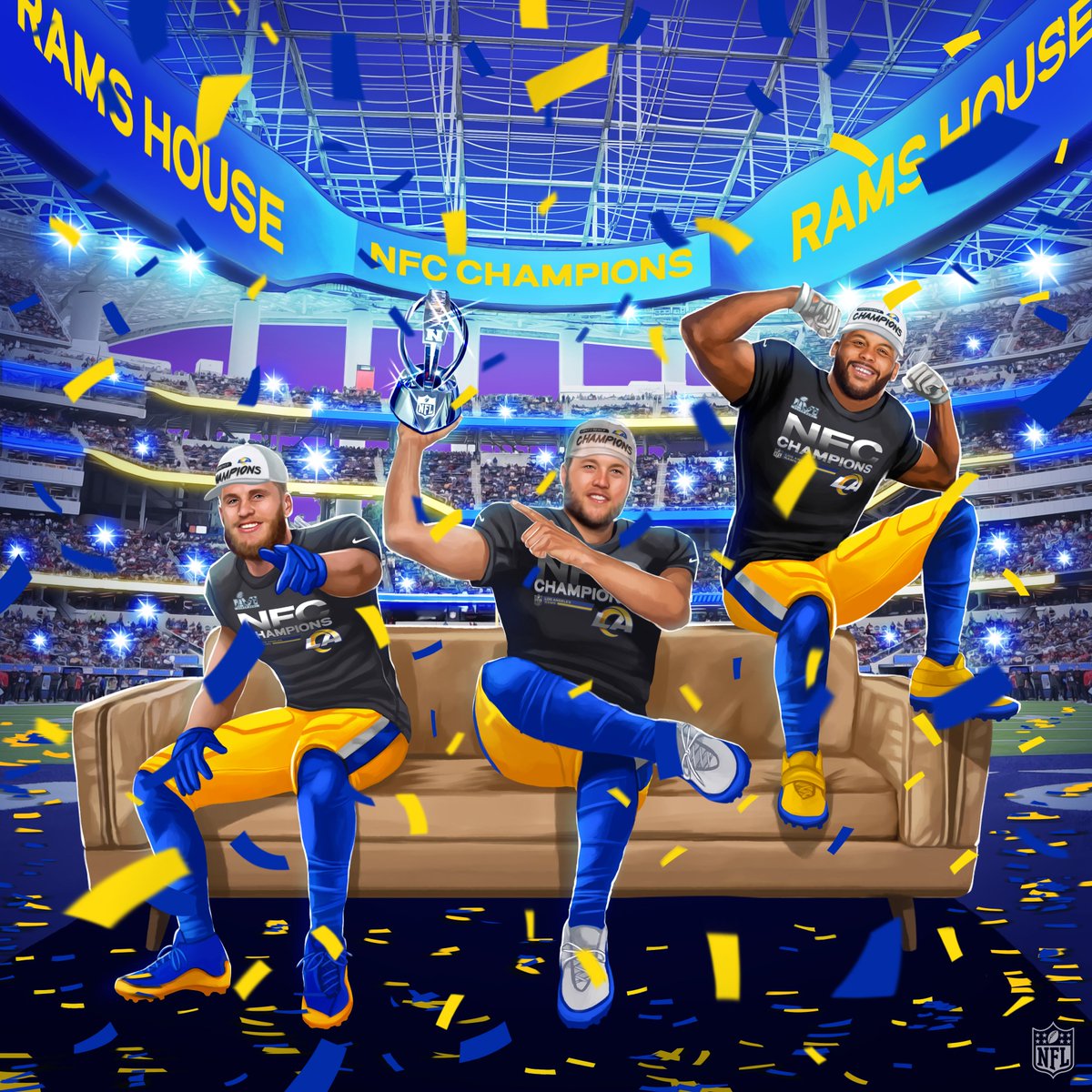 NFL's tweet photo. STAYING IN LA FOR #SBLVI 

#RamsHouse #NFLPlayoffs https://t.co/aL3w9J7c8A