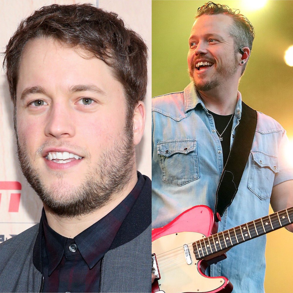treadawayiv's tweet photo. Am I crazy or do @JasonIsbell &amp; @matt_stafford9 look like brothers? 

#JasonIsbell #Southeastern #NFCChampionshipGame #MattStafford #LARvsSF https://t.co/5wtj9hT7xK