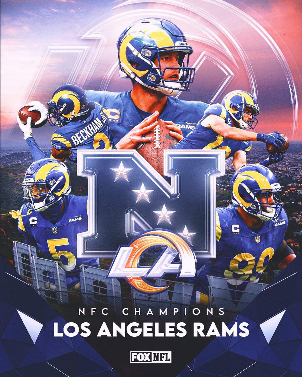 NFLonFOX's tweet photo. For the 2nd time in 4 years, the @RamsNFL are NFC CHAMPS! https://t.co/jLsvCphpLi